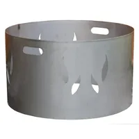 Aufsatz Feuertonne Edelstahl 530 mm für Feuerschale 550 mm 55 cm