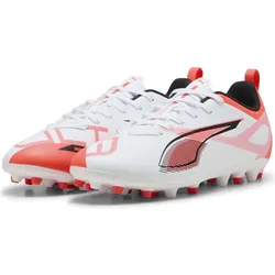 Puma Ultra 5 Play MG Jr puma white-puma black-glowing red (01) 5