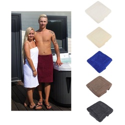 Casa Colori Saunatuch 24552, 100% Baumwolle (1-St), Saunakilt Damen und Herren in verschiedenen Farben blau 60 cm x Damen cm