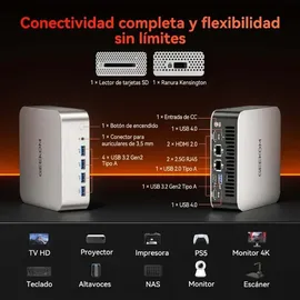 GEEKOM A7MAX Mini-PC Ryzen 9 7940HS 4,0 GHz 16 GB RAM 1 TB SSD Win 11 Pro