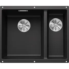 Blanco Subline 340/160-U links anthrazit + Handbetätigung + InFino