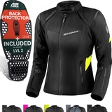 SHIMA RUSH 2.0 wasserdichte Damen Motorrad Textiljacke, schwarz-gelb, Größe 3XL)