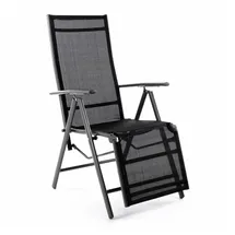 VCM Klappstuhl 60 x 155 x 55 cm schwarz