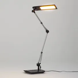 LINDBY LED Tischlampe 'Felipe' Dimmbar (Modern) in Alu 1-flammig Arbeitszimmerleuchte