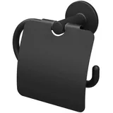 Lenz Toilettenpapierhalter mit Deckel schwarz