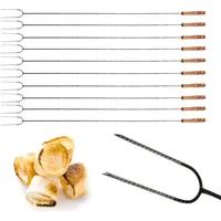 GarPet Grillspieß 100 cm rostfrei schwarz 10er Set