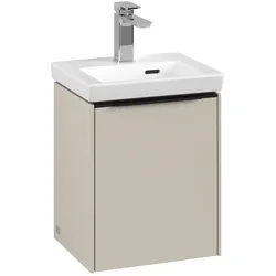 Villeroy & Boch Waschtischunterschrank mit Tür „Subway 3.0“ für Schrankwaschtisch 351 × 429 × 309 mm Cashmere Grey, 1 Tür, für Becken mittig, Anschlag rechts