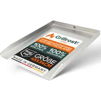 Grillrost.com Das Original Grillplatte 43,5 x 33 cm Edelstahl