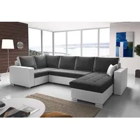 Fun Möbel Couchgarnitur FANO mit Schlaffunktion Otto..Rechts Weiss /