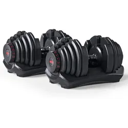 BowFlex 1090i verstellbare Hanteln (Paar) SCHWARZ|ROT No Size