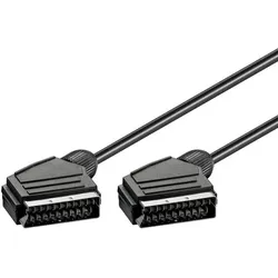 Hapena 894159, 1,5 m, SCART (21-pin), SCART (21-pin), Männlich, Männlich, Schwar