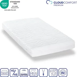 cloudcomfort Premium 7-Zonen Matratze 120x200 cm CloudComfort, Höhe 15 cm, Härtegrad H2/H3