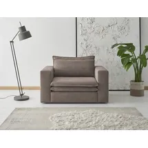 Home Affaire Loveseat HOME AFFAIRE "PIAGGE", braun (hellbraun), B:125cm H:83cm T:91cm, Sessel, Hochwertiger Cord, trendiger Loveseat