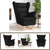 Vidaxl - Schaukelsessel Schwarz 74x90x102 cm Stoff
