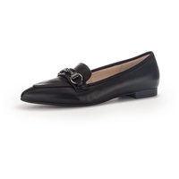 Gabor Damen Slipper, Frauen Slip On,Mokassins,Halbschuhe,Schlupfschuhe,schluepfschuhe,Loafer,College Schuhe,schwarz(Altsilber),38 EU / 5 UK - 38 EU