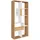 SKRAUT HOME Bücherregal 67 x 31 x 162 cm Eiche/Weiß