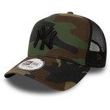 New Era New York Yankees MLB Clean Woodland Camo Verstellbare 9Forty A-Frame Trucker Cap für Kinder - Youth