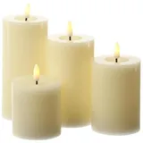 MARELIDA ELIA LED Kerzenset 4 St. beige