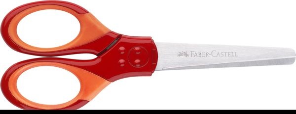 Preisvergleich Produktbild Faber-Castell Schulschere GRIP rot