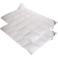 Betten Hofmann 4-Jahreszeitenbett 2 Stück Betten Hofmann Belladream Daunendecken + Außensteg 4x6 135x200, Füllung: 100% Daunen, Bezug: 100% Baumwolle, im Set günstiger, hergestellt in Deutschland, allergikerfreundlich weiß