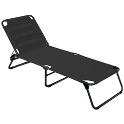 Dreibeinliege Amigo aus schwarzen Aluminium, Schwarz
