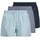 JACK & JONES JACMILANO WOVEN BOXERS 3 PACK Blau / Dunkelblau L 3er Pack