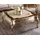 JVmoebel Quadratischer Kaffeetisch Gold Holz 120 x 52 cm