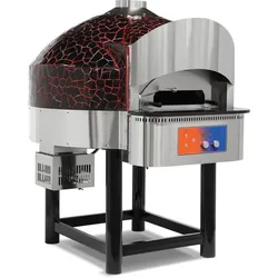 Gas-Pizzaofen mit drehbarem Steinboden 6 Pizzen 300 mm Durchmesser