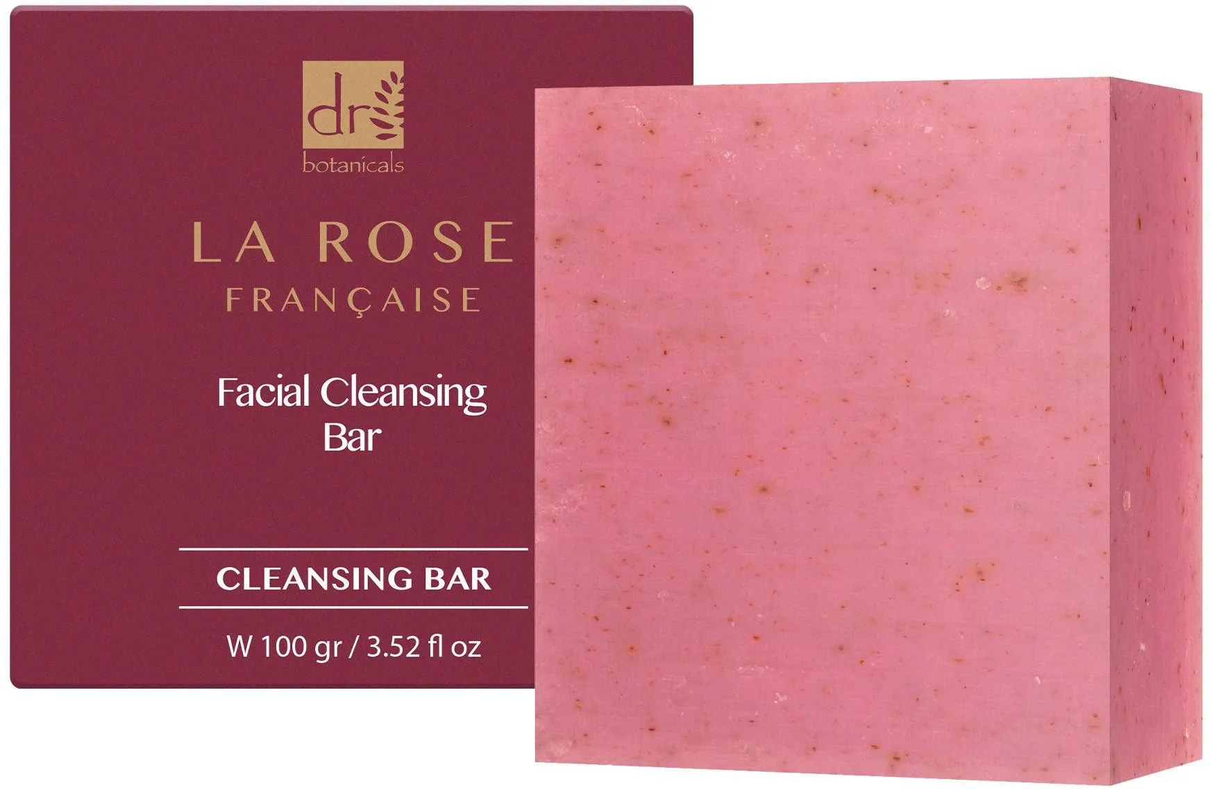 Dr Botanicals La Rose Francaise Facial Cleansing Bar 100 g