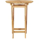 vidaXL Gartentisch Klappbar Ø 60 cm Massivholz Teak