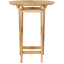 vidaXL Gartentisch Klappbar Ø 60 cm Massivholz Teak