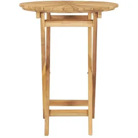 vidaXL Gartentisch Klappbar Ø 60 cm Massivholz Teak