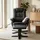 Idimex Relaxsessel Charly Kunstleder 76 x 87 x 61 cm Schwarz mit Hocker