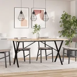 vidaXL Esstisch X-Gestell 140 x 75,5 x 80 cm braun