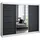 A&J MöbelLand Schiebetürenschrank VILUNO 200 x 215 x 59,5 cm Schwarz