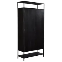 Natur24 Mehrzweckschrank Kala 100 x 210 x 40 cm Schwarz