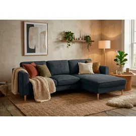 Home Affaire Eckcouch Cord 2-Sitzer Grau