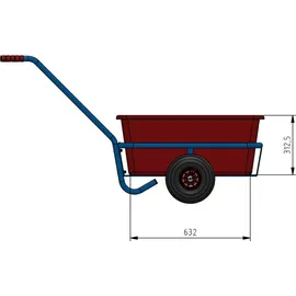 FETRA Handwagen 4101L, Tragkraft 200kg Luft-Bereifung