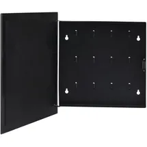 vidaXL Schlüsselkasten mit Magnettafel 35 x 35 x 4 cm Schwarz