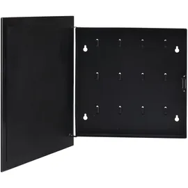 vidaXL Schlüsselkasten mit Magnettafel 35 x 35 x 4 cm Schwarz