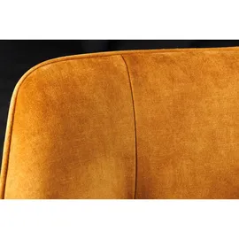 Riess-Ambiente Stuhl LOFT senfgelb Samt drehbar Metallgestell schwarz mit Armlehne