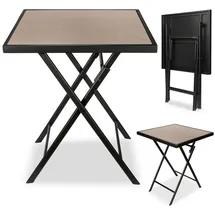 Brubaker Gartentisch 58 x 58 x 0 cm Beige/Taupe/Braun/Schwarz