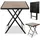 Brubaker Gartentisch 58 x 58 x 0 cm Beige/Taupe/Braun/Schwarz