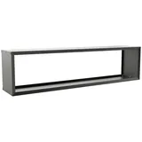 hiyard Brennholzregal Metall 199 x 49 cm Schwarz