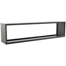 hiyard Brennholzregal Metall 199 x 49 cm Schwarz