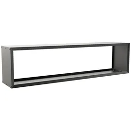hiyard Brennholzregal Metall 199 x 49 cm Schwarz