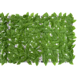 vidaXL Sichtschutzmatte mit Grünen Blättern 400 x 75 cm