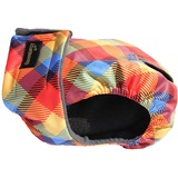 Glenndarcy Weibliche Hundewindeln - Wasserdichtes Stoff (Size XL Pants and 2 Washable Pads, Rainbow)