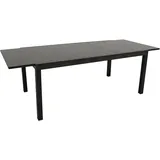 DEGAMO ELBA Ausziehtisch 180/240 x 100 x 75 cm Anthrazit/Schwarz
