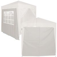 Defacto 2X Seitenteile 2m mit Seitenwand/Seitenteil und Fenster 200x186cm für Pavillon, Partyzelt, Faltpavillon Seitenwände Seitenwänden BEIGE